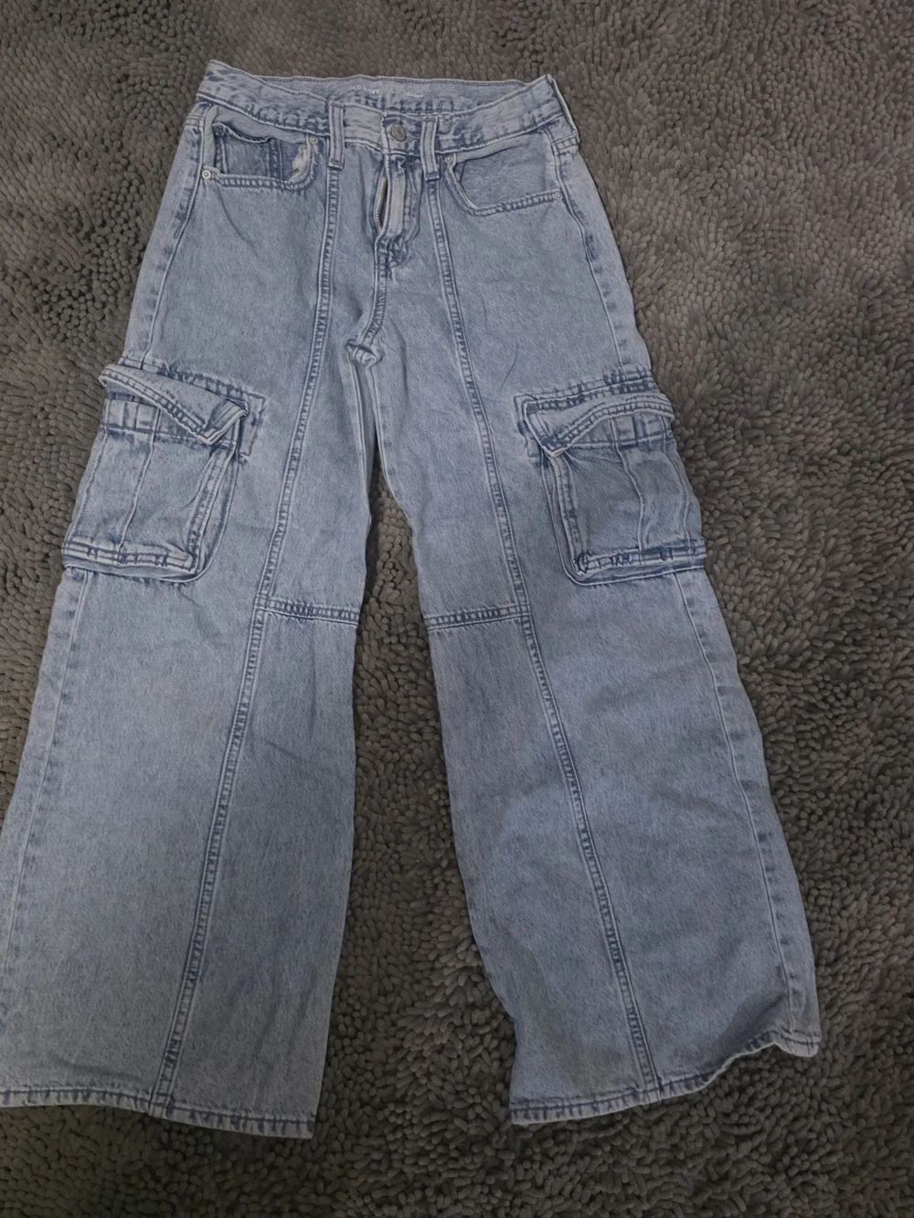 Old Navy Light Blue Denim Cargo Pants - Kids